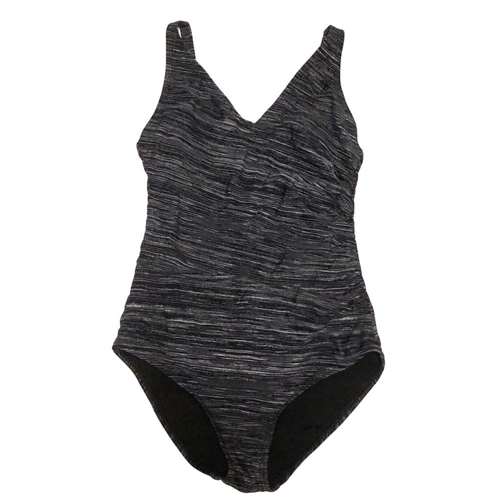 Speedo Space Dyed Ruched One Piece Swim Suit